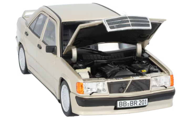 190 E 2.3-16 W 201 (1984-1988) silberfarben, 1:18 190 E 2.3-16 W 201 (1984-1988) silberfarben, 1:18