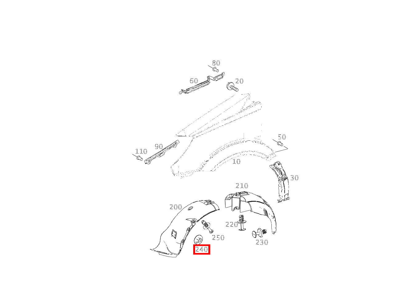 KUNSTSTOFFMUTTER Verkleidung Radlauf innen 906 KUNSTSTOFFMUTTER Verkleidung Radlauf innen 906