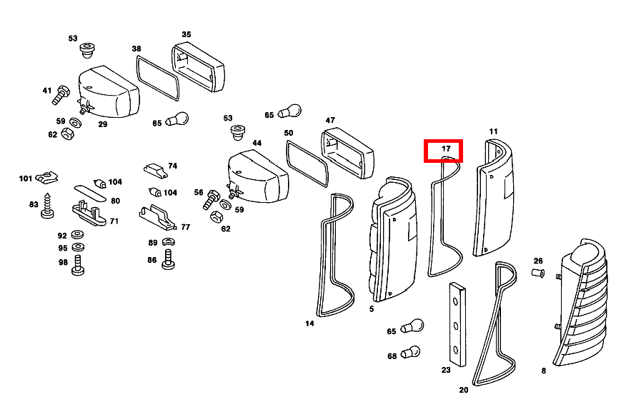 Gummiprofil ZWISCHEN LAMPENTRAEGERGEHAEUSE UND LICHTFENSTER 300D/FG 3425 123 Gummiprofil ZWISCHEN LAMPENTRAEGERGEHAEUSE UND LICHTFENSTER 300D/FG 3425 123