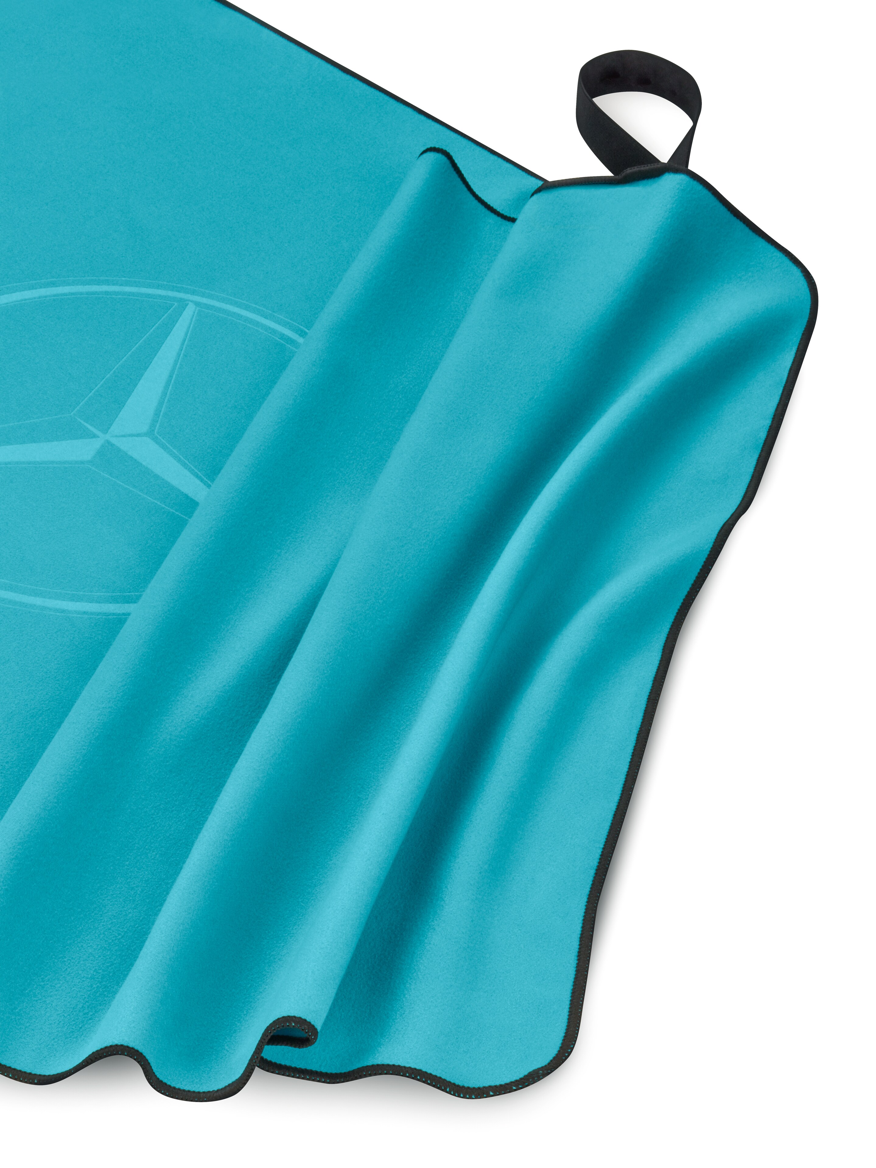 Funktionshandtuch türkis, Polyester (recycelt)