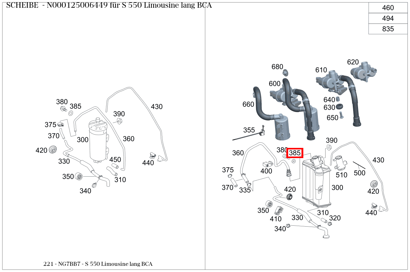 Scheibe S 550 Limousine lang BCA 221 Scheibe S 550 Limousine lang BCA 221