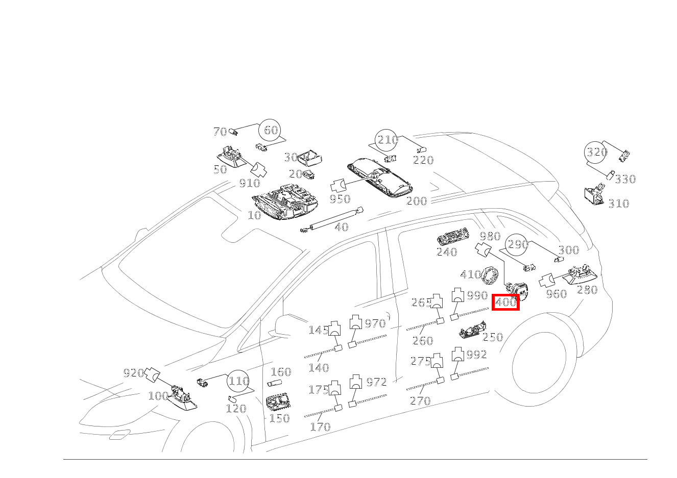 Steckdose IM KOFFERRAUM LINKS ELECTRIC DRIVE 242
