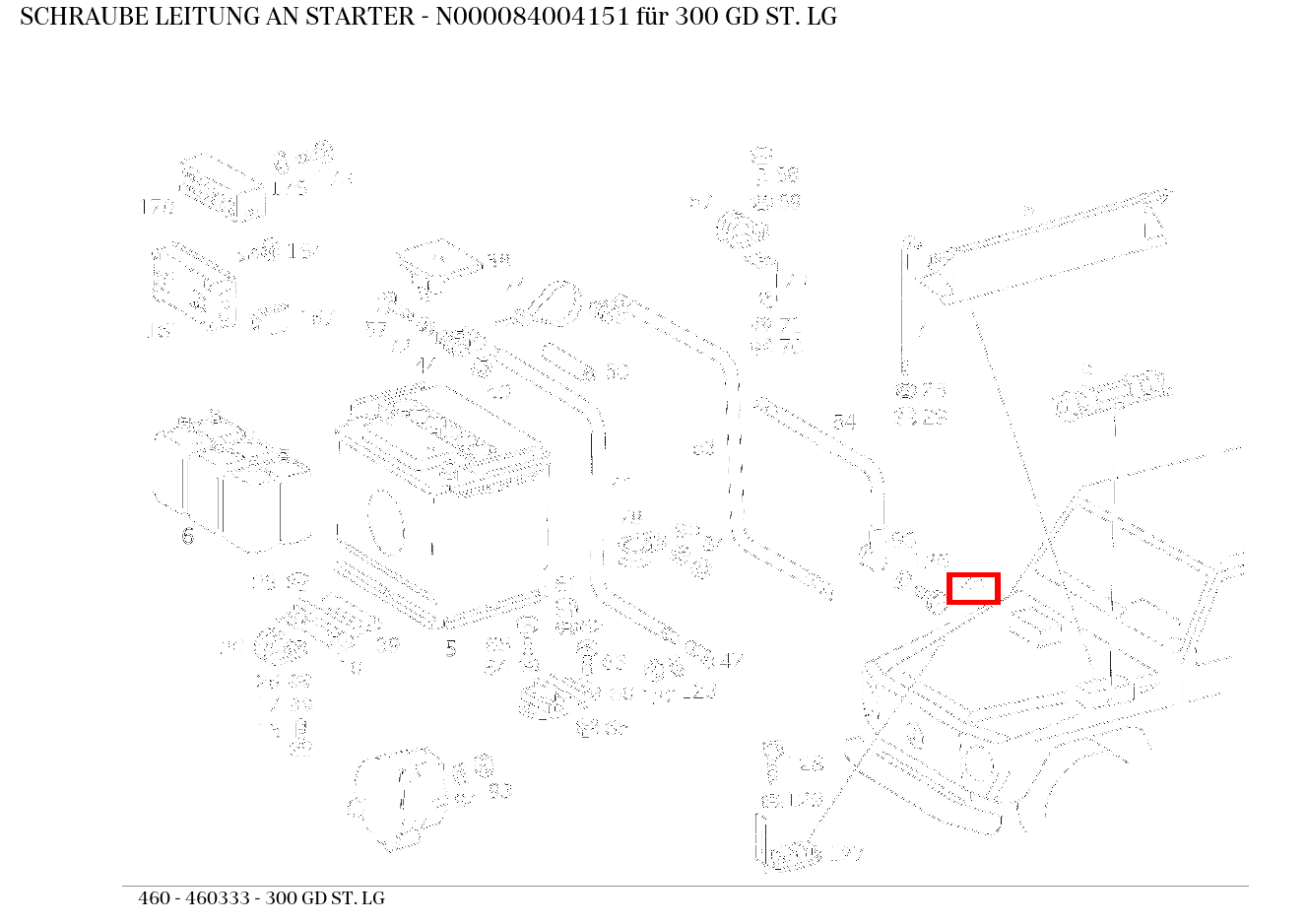 Schraube LEITUNG AN STARTER 300 GD ST. LG 460 Schraube LEITUNG AN STARTER 300 GD ST. LG 460