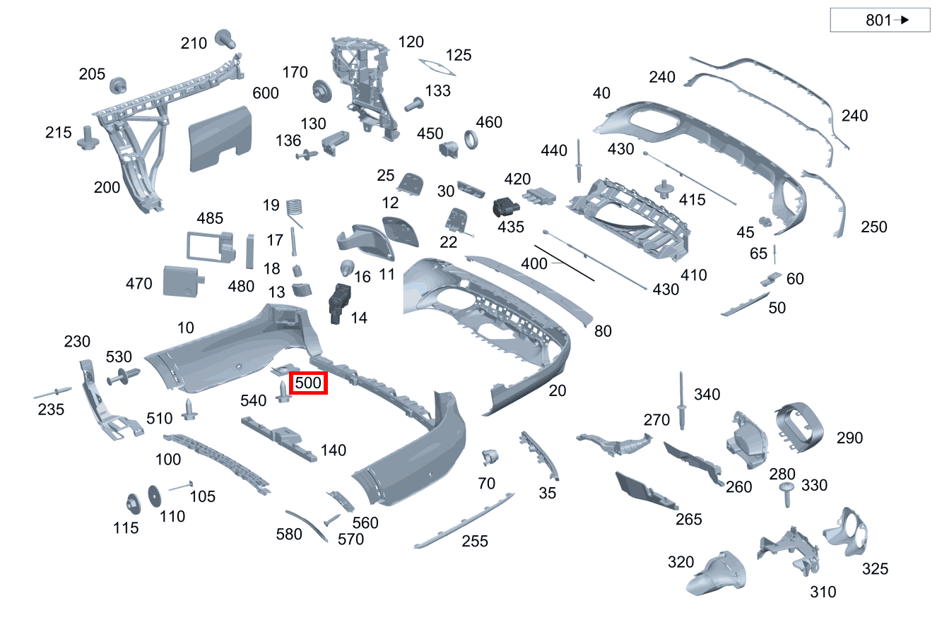 STECKMUTTER STOSSFAENGERUNTERTEIL AN HALTER Mercedes-AMG E 63 S 4MATIC+ T-Modell 213 STECKMUTTER STOSSFAENGERUNTERTEIL AN HALTER Mercedes-AMG E 63 S 4MATIC+ T-Modell 213