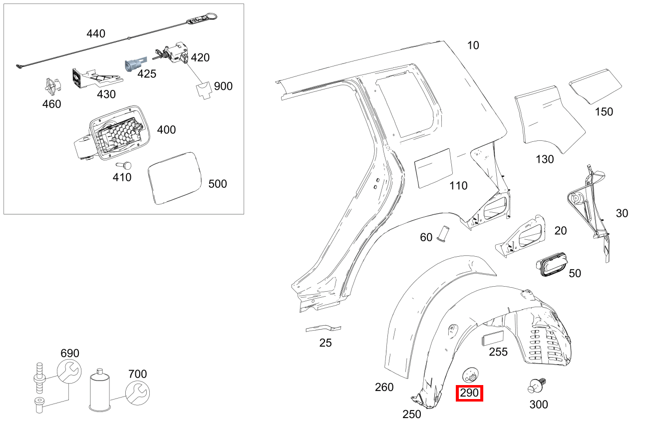 KUNSTSTOFFMUTTER BEFESTIGUNG ABDECKUNG RECHTS GLK 350 4MATIC 204 KUNSTSTOFFMUTTER BEFESTIGUNG ABDECKUNG RECHTS GLK 350 4MATIC 204