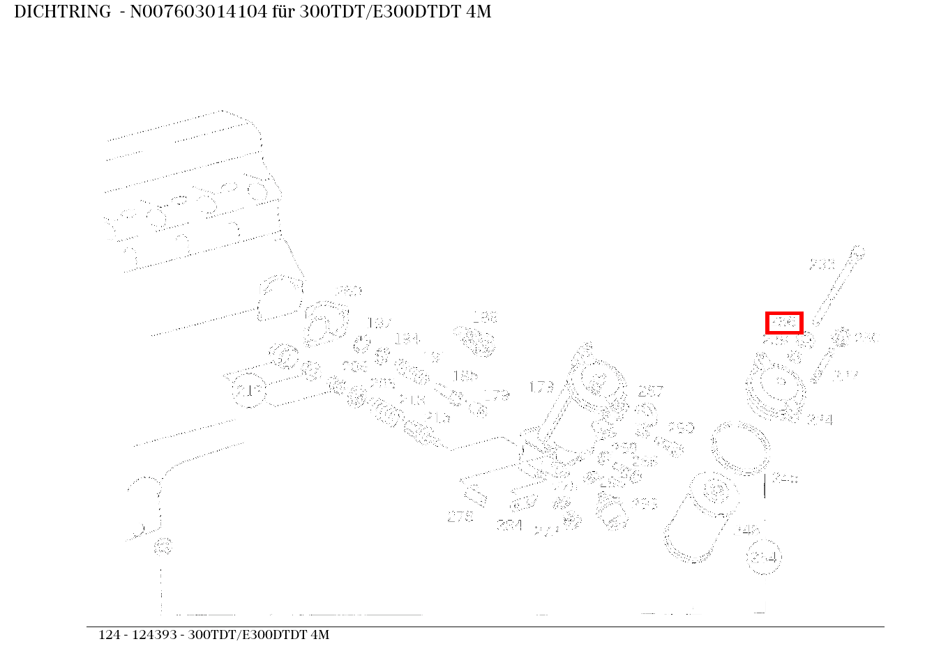 Dichtring 300TDT/E300DTDT 4M 124 Dichtring 300TDT/E300DTDT 4M 124