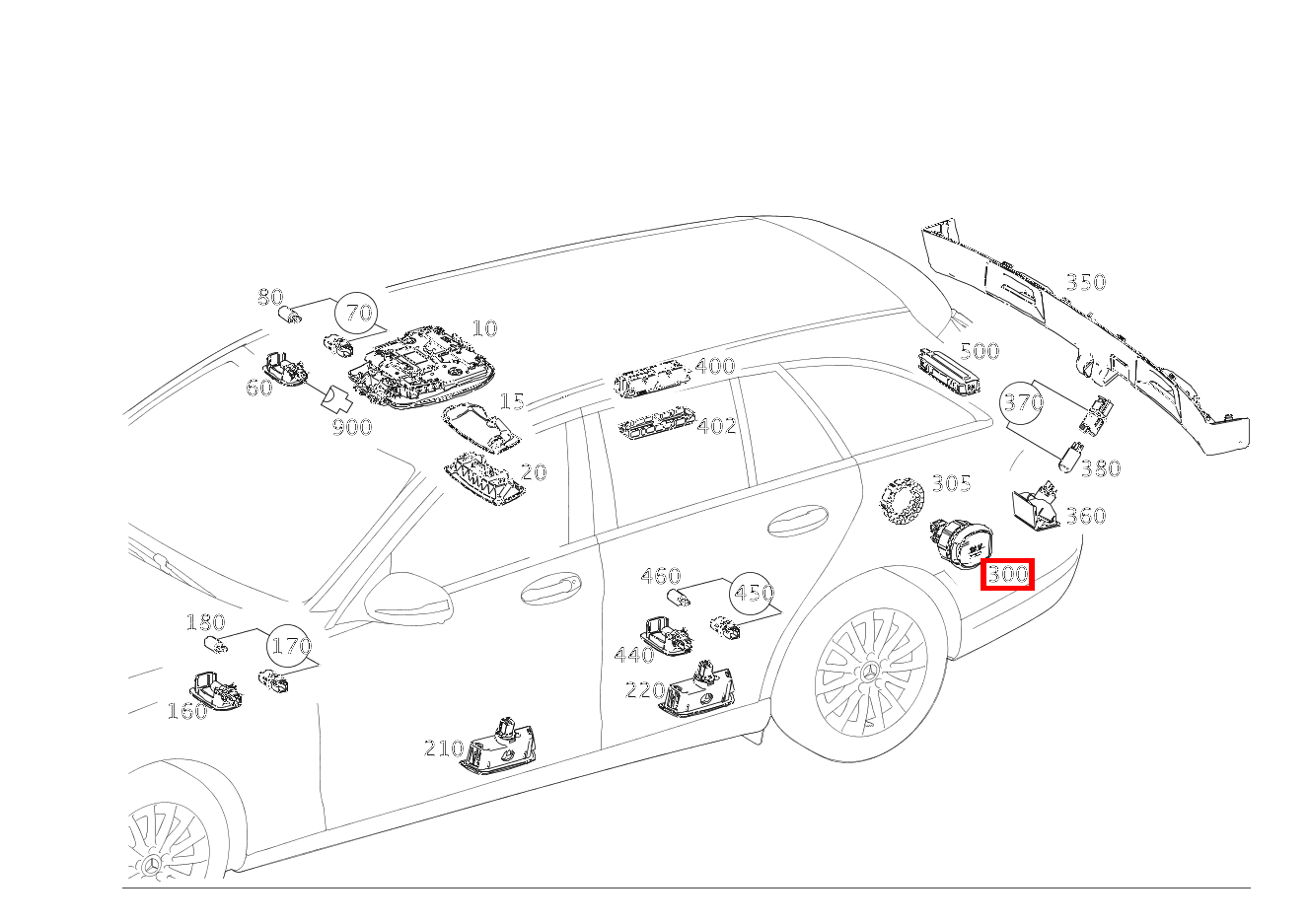 Steckdose In Verkleidung, ohne Mutter 12V C 200 T d BCA 205