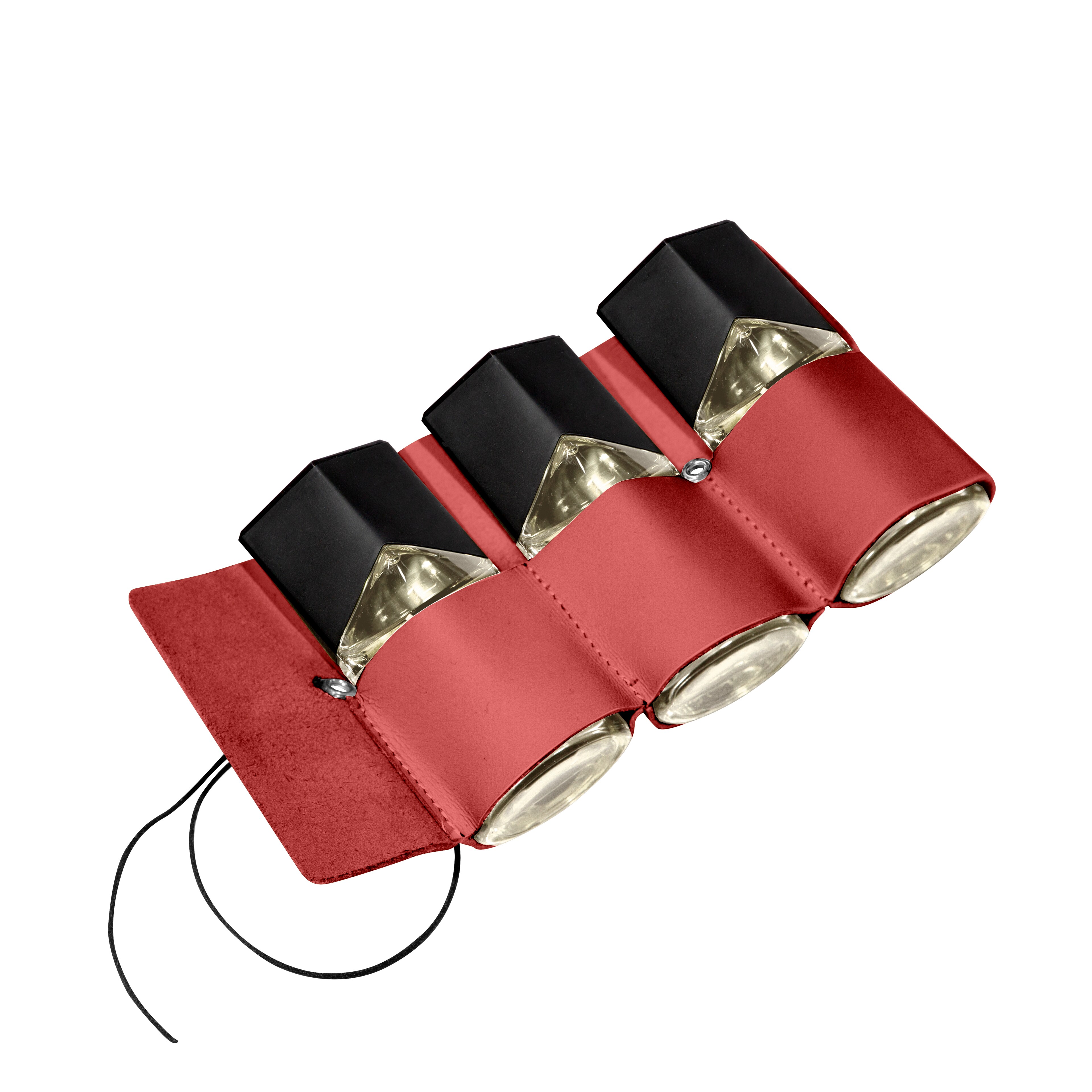 Trilogie Land Sea Air, Eau de Parfum, 3x30 ml, Lederetui in Beige, Braun, Rot oder Schwarz