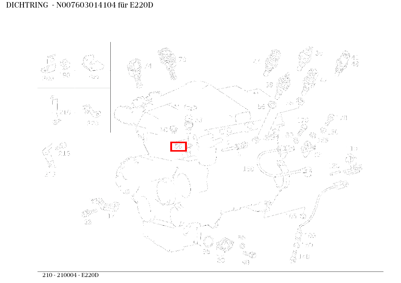 Dichtring E220D 210 Dichtring E220D 210