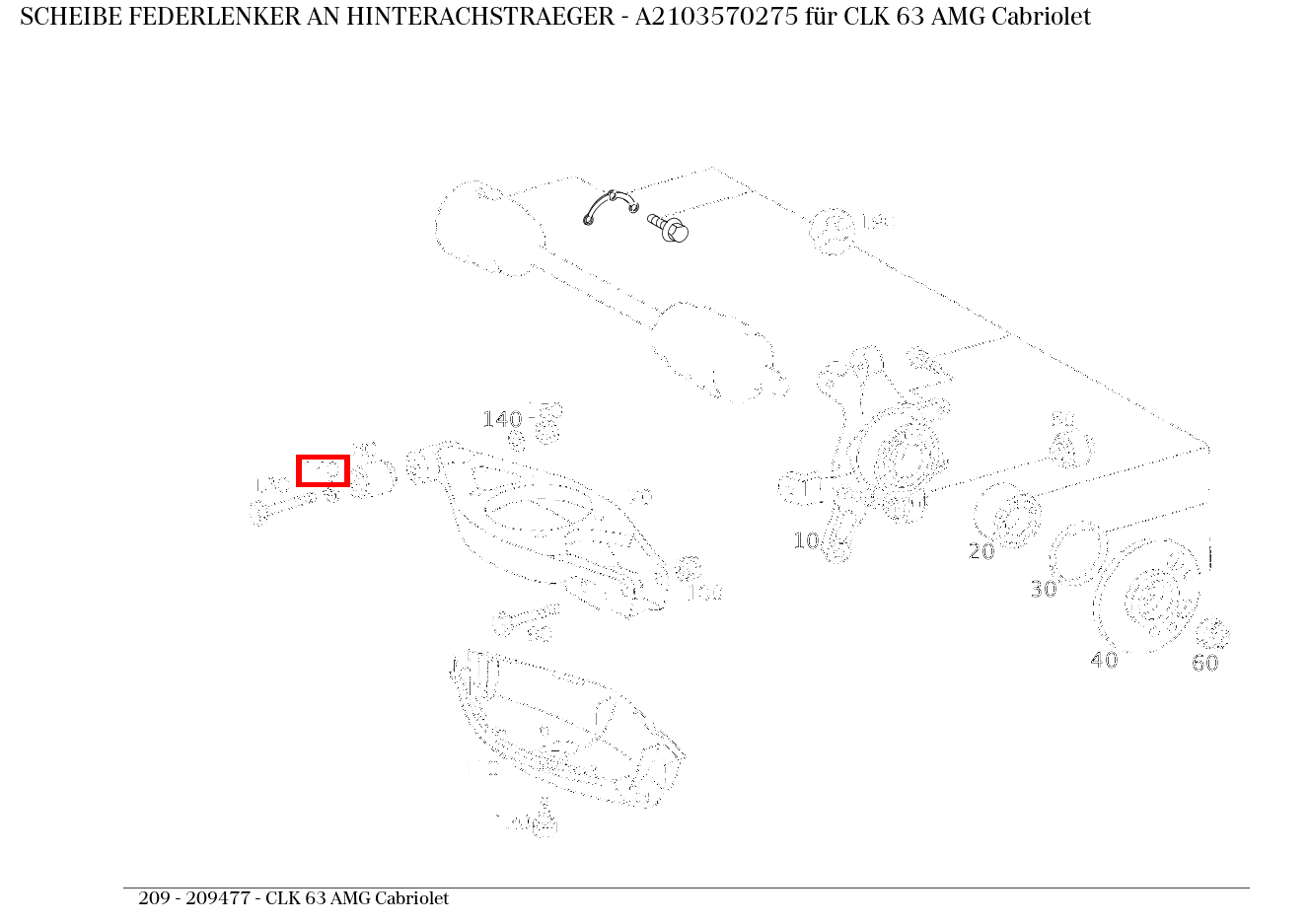 Scheibe FEDERLENKER AN HINTERACHSTRAEGER CLK 63 AMG Cabriolet 209 Scheibe FEDERLENKER AN HINTERACHSTRAEGER CLK 63 AMG Cabriolet 209