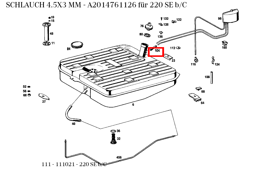 Schlauch 4.5X3 MM 220 SE b/C 111 Schlauch 4.5X3 MM 220 SE b/C 111