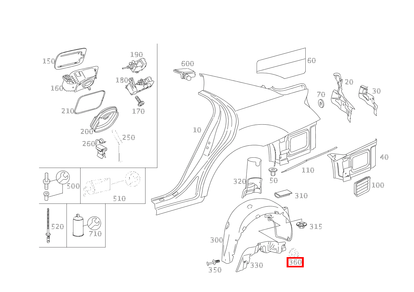 KUNSTSTOFFMUTTER ABDECKUNG AN ROHBAU S 550 Limousine lang BCA 221 KUNSTSTOFFMUTTER ABDECKUNG AN ROHBAU S 550 Limousine lang BCA 221