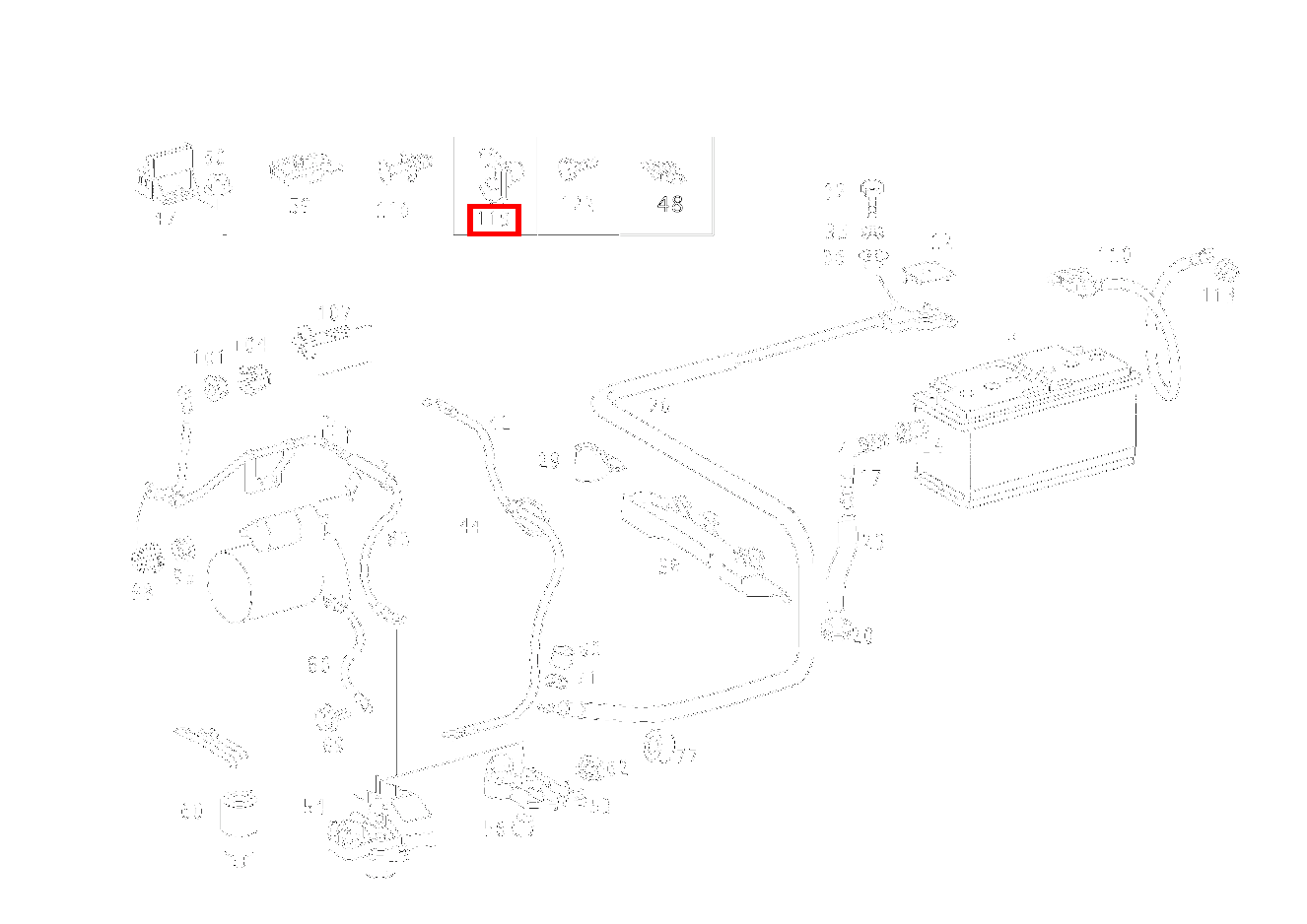 Sechskantmutter Mit Bund LEITUNGSSATZ AN MOTOR; 5 MM CLK 55 AMG CABR. 208