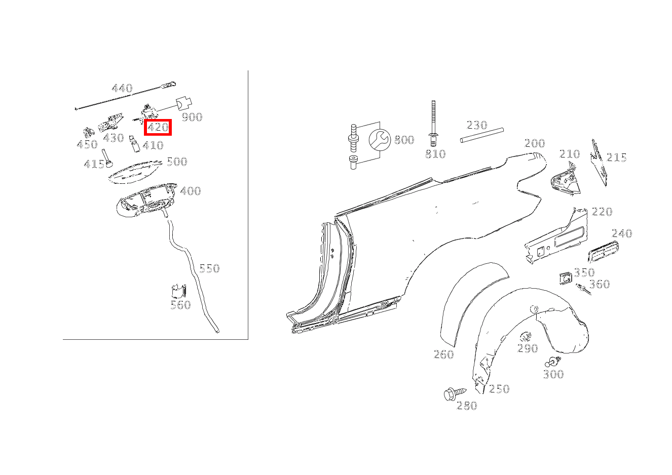 ZENTRALVERRIEGEL.STELLER ZENTRALVERRIEGELUNG TANKKLAPPE E 500/550 CABR. 207 ZENTRALVERRIEGEL.STELLER ZENTRALVERRIEGELUNG TANKKLAPPE E 500/550 CABR. 207