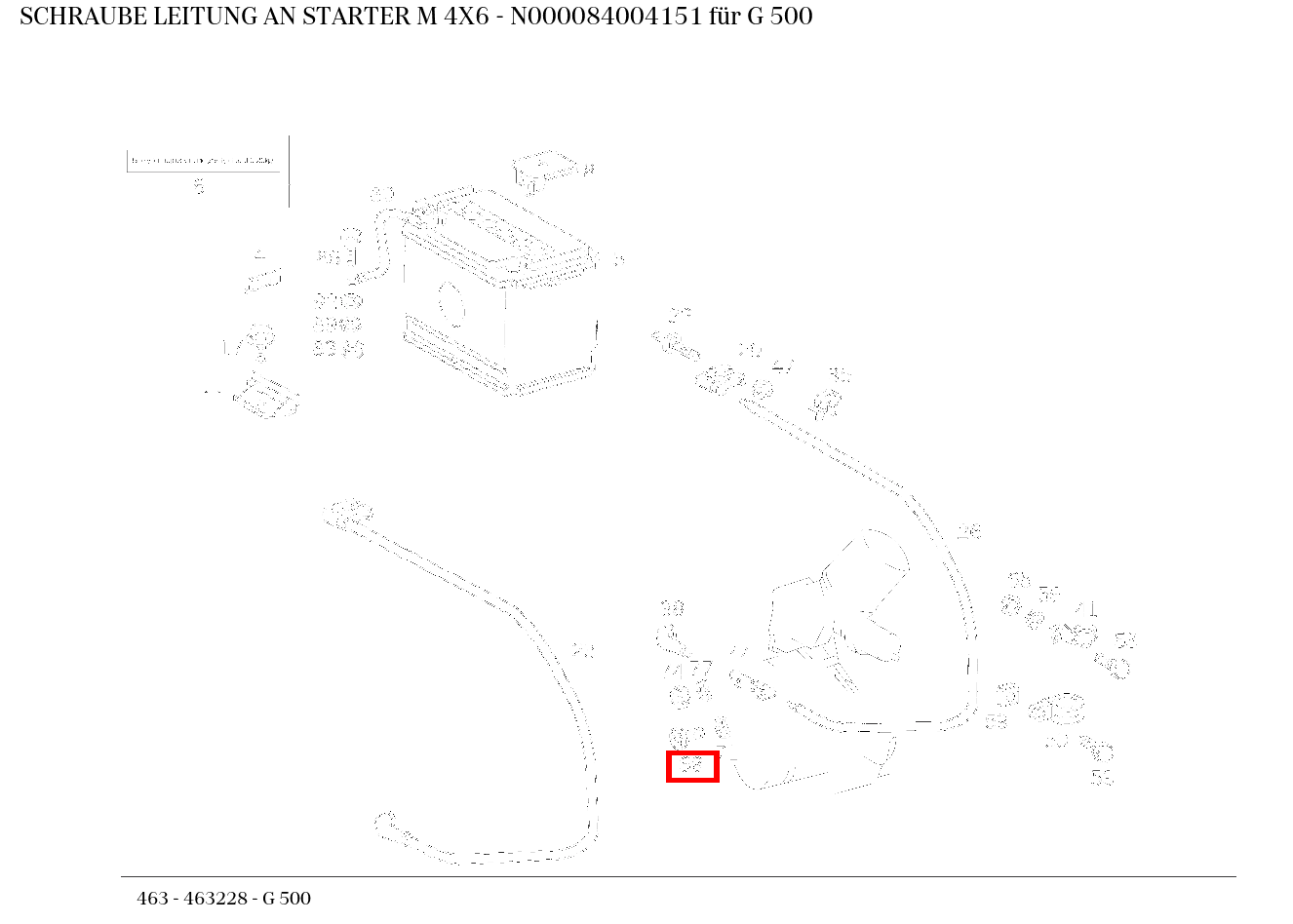 Schraube LEITUNG AN STARTER M 4X6 G 500 463 Schraube LEITUNG AN STARTER M 4X6 G 500 463