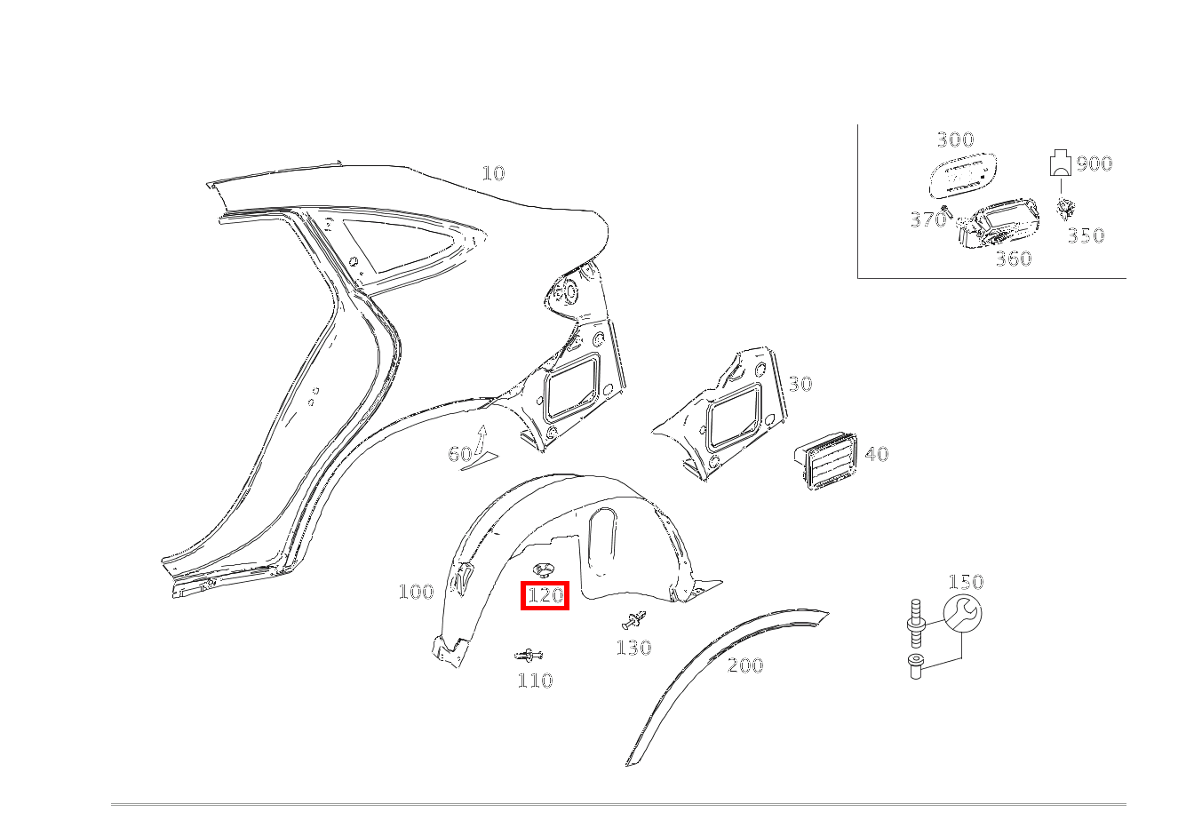 KUNSTSTOFFMUTTER Abdeckung hinten rechts Mercedes-AMG GLE 43 4MATIC Coupé 293 KUNSTSTOFFMUTTER Abdeckung hinten rechts Mercedes-AMG GLE 43 4MATIC Coupé 293