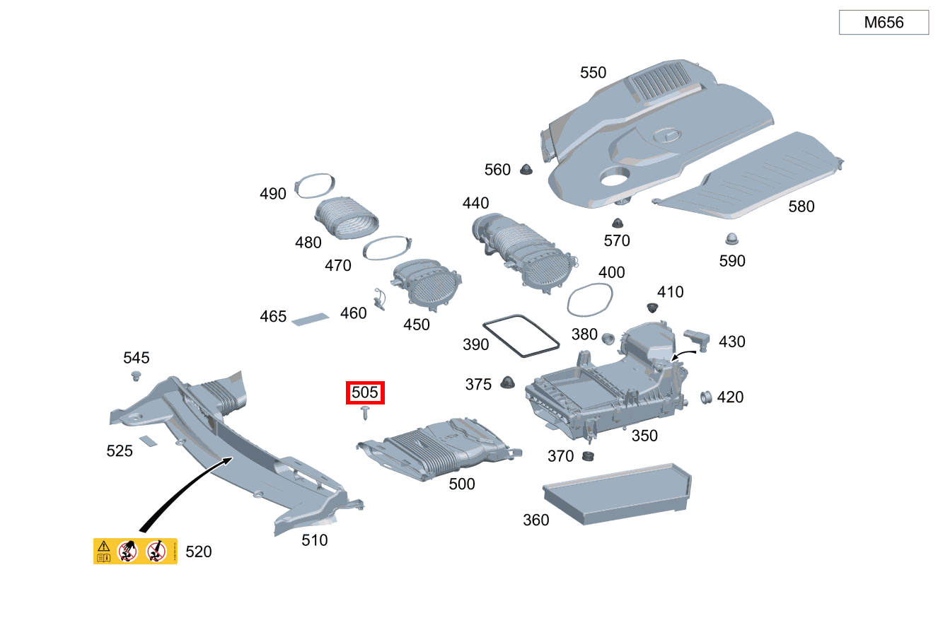 Blechschraube Rohluftleitung an Kaltluftansaugung; 4.2X13 CLS 400 d 4MATIC 257 Blechschraube Rohluftleitung an Kaltluftansaugung; 4.2X13 CLS 400 d 4MATIC 257