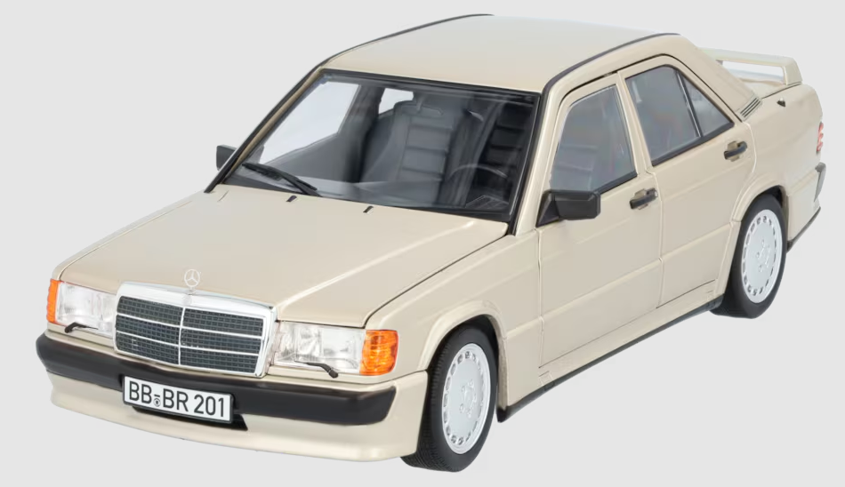 190 E 2.3-16 W 201 (1984-1988) silberfarben, 1:18 190 E 2.3-16 W 201 (1984-1988) silberfarben, 1:18