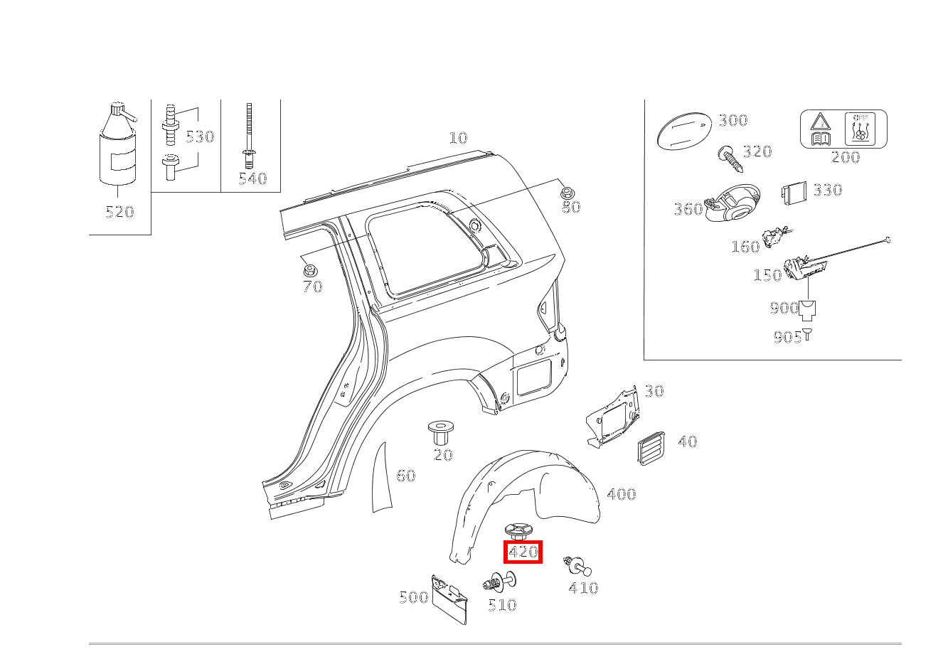KUNSTSTOFFMUTTER ABDECKUNG RECHTS GL 500 4MATIC Off-Roader 164 KUNSTSTOFFMUTTER ABDECKUNG RECHTS GL 500 4MATIC Off-Roader 164