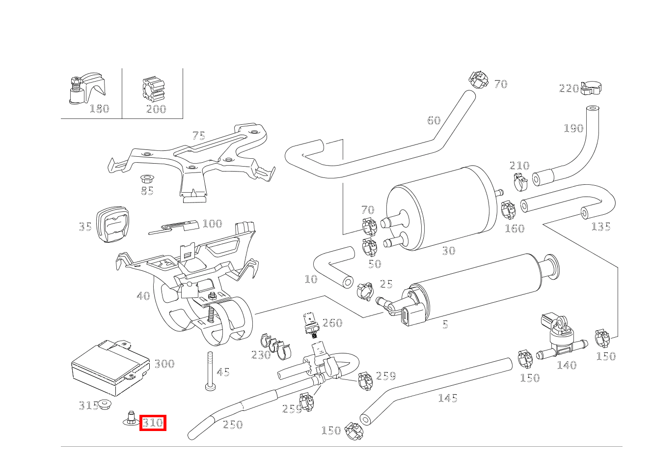 Sechskantmutter Mit Bund BEFESTIGUNG STEUERGERAET; 5 MM Maybach 62 S (langer Radstand) 240