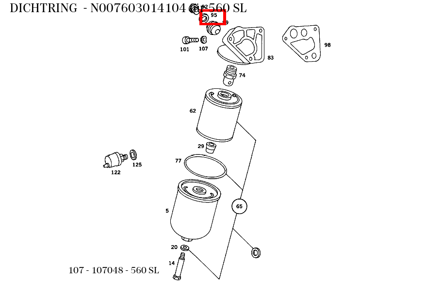 Dichtring 560 SL 107 Dichtring 560 SL 107