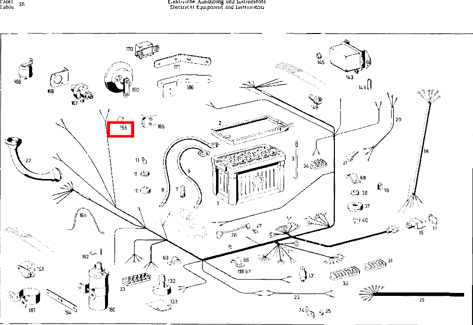 Klammer FÜR LEITUNG ZUM HORN 220 SE b/C 111