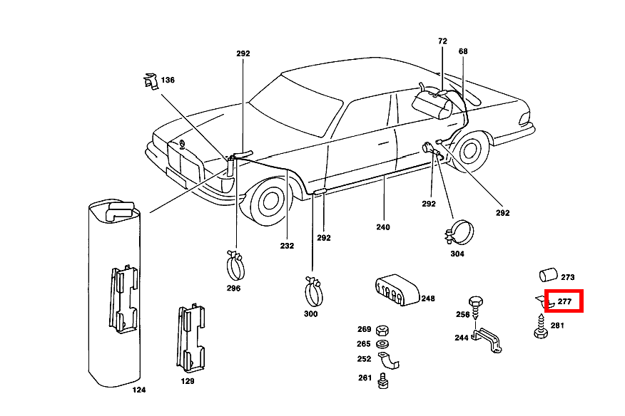 Schelle ENTLUEFTUNGSLEITUNG AN LAENGSTRAEGER 450 SEL 6.9 116 Schelle ENTLUEFTUNGSLEITUNG AN LAENGSTRAEGER 450 SEL 6.9 116