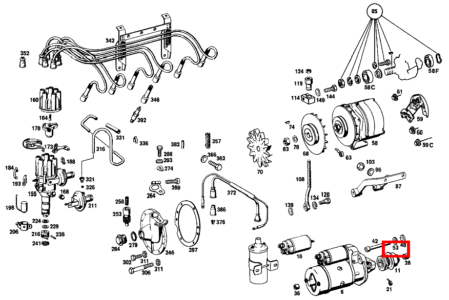 Federring STARTER AN KUPPLUNGSGEHAEUSE 230 SL 113