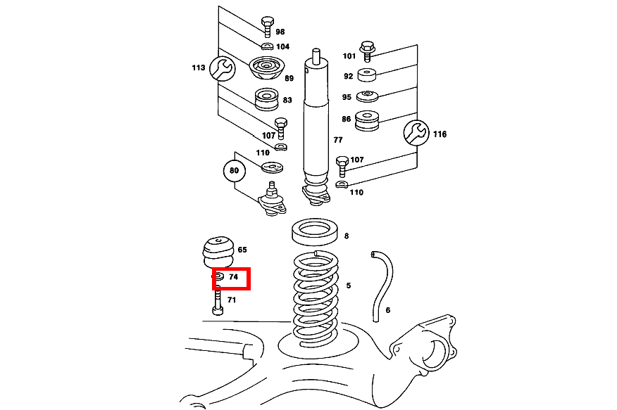 Federring ANSCHLAGPUFFER AN RAHMEN 230 TE 123 Federring ANSCHLAGPUFFER AN RAHMEN 230 TE 123