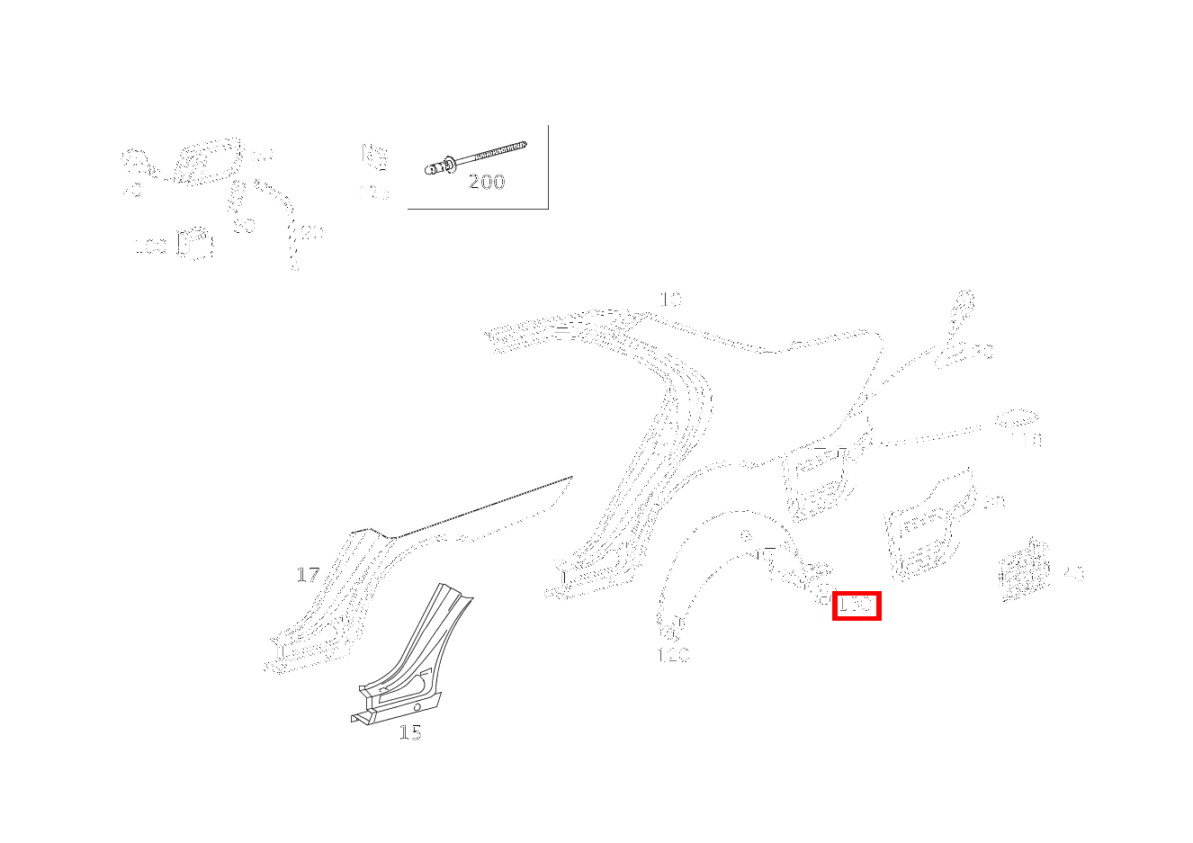 KUNSTSTOFFMUTTER ABDECKUNG RADEINBAU RECHTS S 350 L 4-MATIC 220 KUNSTSTOFFMUTTER ABDECKUNG RADEINBAU RECHTS S 350 L 4-MATIC 220