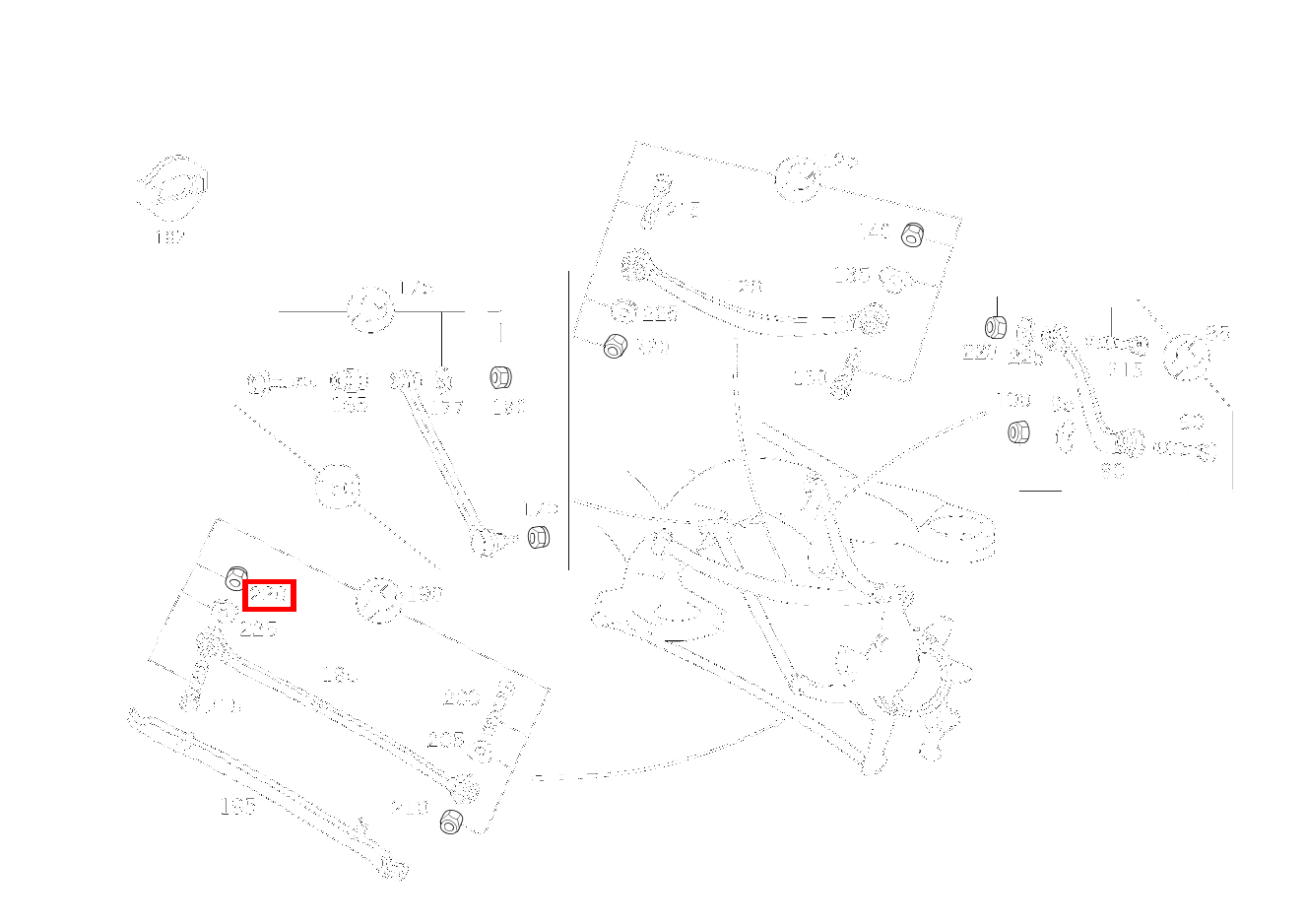 Sechskantmutter ZUG-, SCHUB-, STURZSTREBE AN HINTERACHSE; RECHTS; M12X1.5 S 350 L 4-MATIC 220 Sechskantmutter ZUG-, SCHUB-, STURZSTREBE AN HINTERACHSE; RECHTS; M12X1.5 S 350 L 4-MATIC 220