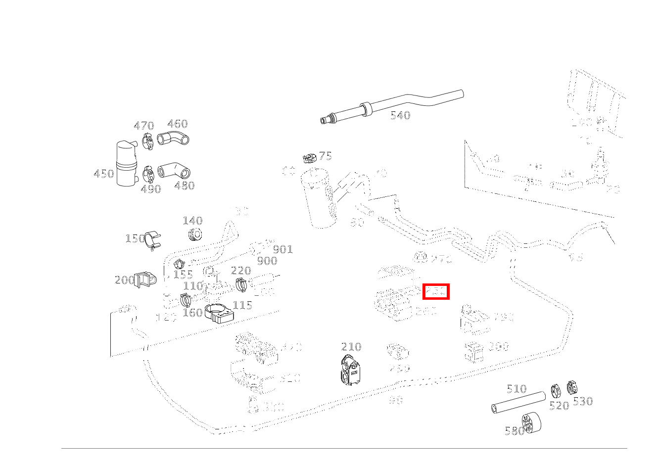 Schelle BEFESTIGUNG KRAFTSTOFFLEITUNGEN SL 65 AMG Roadster BCA 230