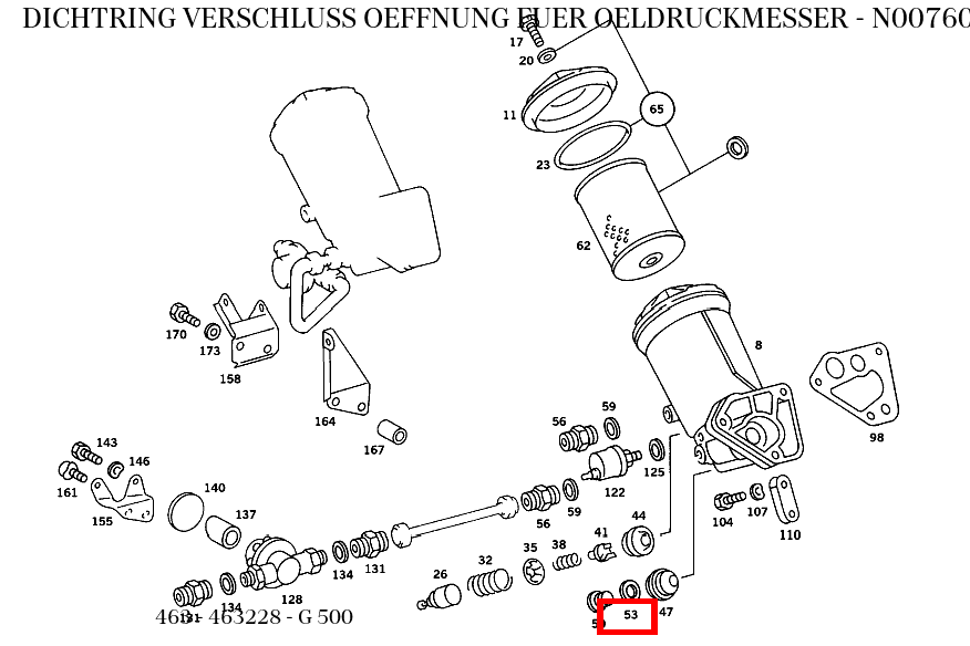 Dichtring VERSCHLUSS OEFFNUNG FUER OELDRUCKMESSER G 500 463 Dichtring VERSCHLUSS OEFFNUNG FUER OELDRUCKMESSER G 500 463