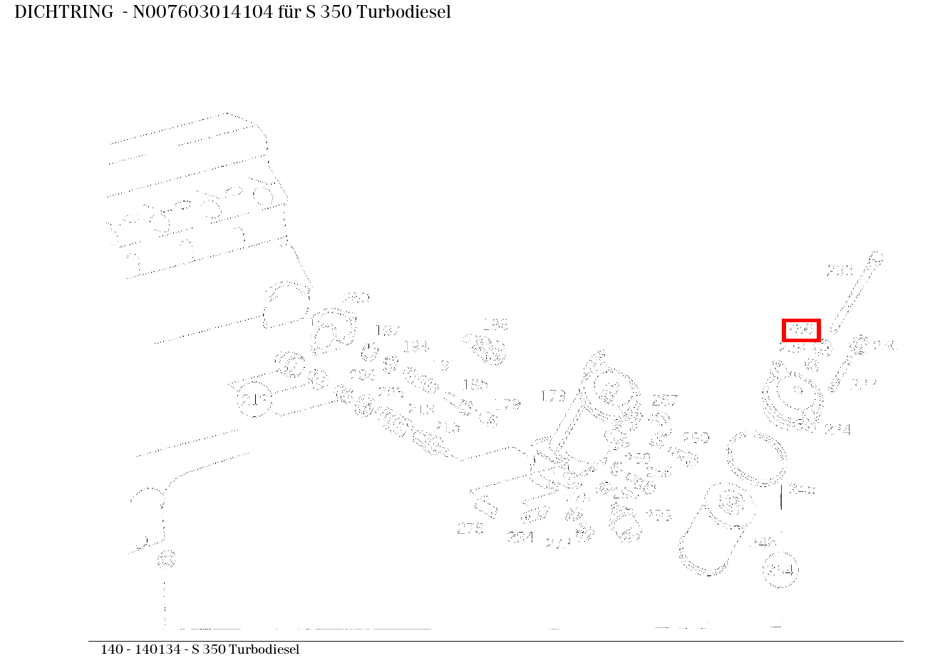 Dichtring S 350 Turbodiesel 140 Dichtring S 350 Turbodiesel 140