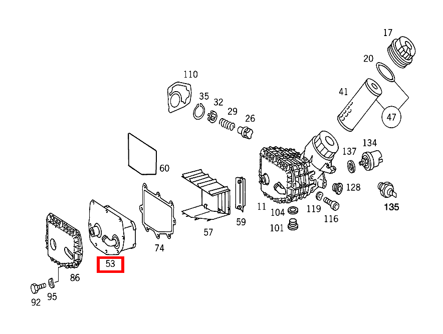 Wärmetauscher OEL-WASSERKUEHLER G 320 STLA 463