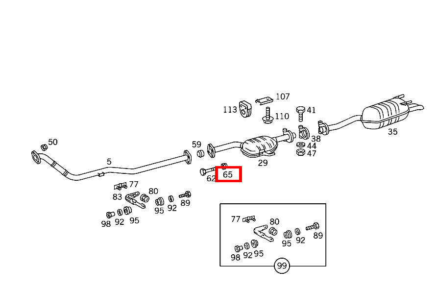Mutter AUSPUFFROHR VORN AN AUSPUFFROHR MITTEN; M8 S 350 Turbodiesel 140 Mutter AUSPUFFROHR VORN AN AUSPUFFROHR MITTEN; M8 S 350 Turbodiesel 140