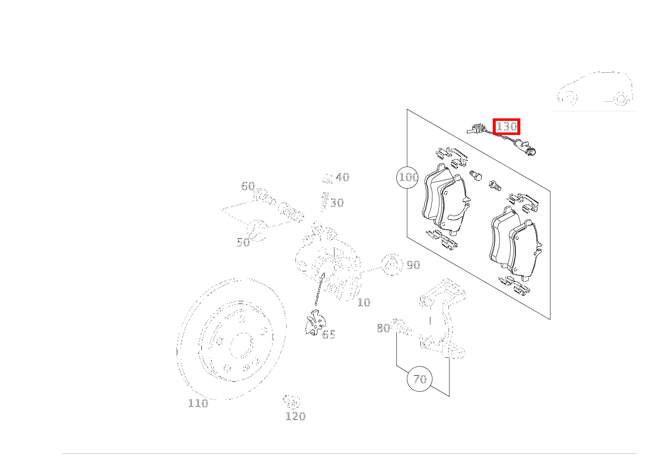 Belagverschleisssensor BREMSBELAGVERSCHLEISSANZEIGE,RECHTS A 210 L EVOLUTION 168 Belagverschleisssensor BREMSBELAGVERSCHLEISSANZEIGE,RECHTS A 210 L EVOLUTION 168