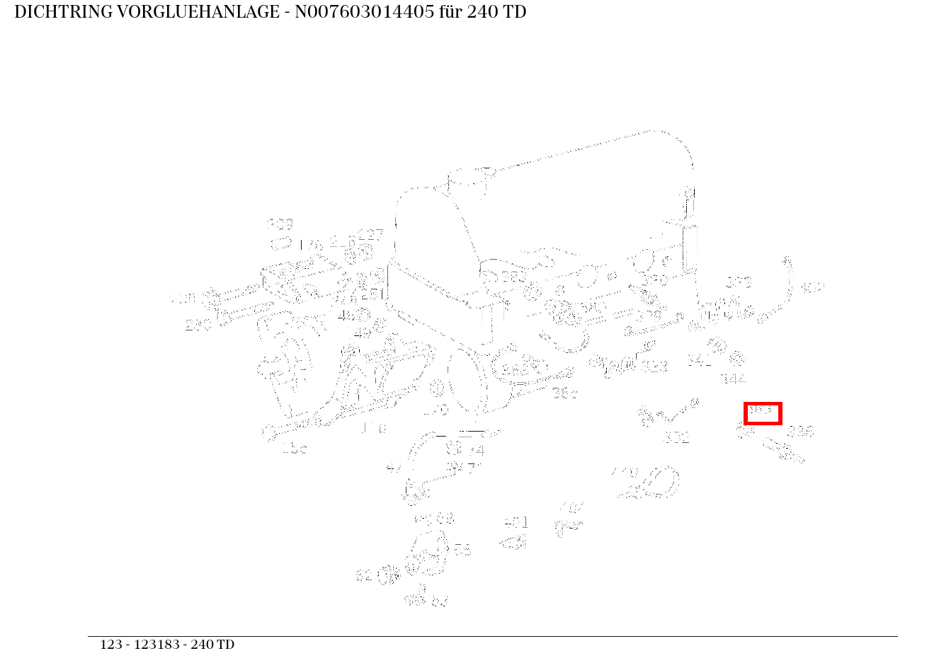 Dichtring VORGLUEHANLAGE 240 TD 123