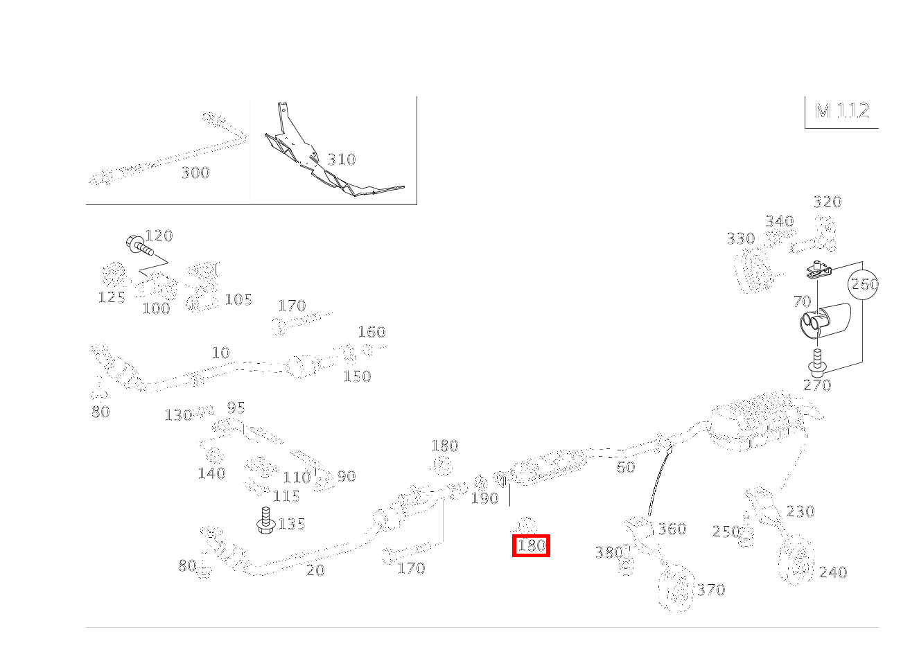 Mutter AUSPUFFROHR VORN AN AUSPUFFROHR HINTEN; M8 C 320 Sportcoupé 203 Mutter AUSPUFFROHR VORN AN AUSPUFFROHR HINTEN; M8 C 320 Sportcoupé 203