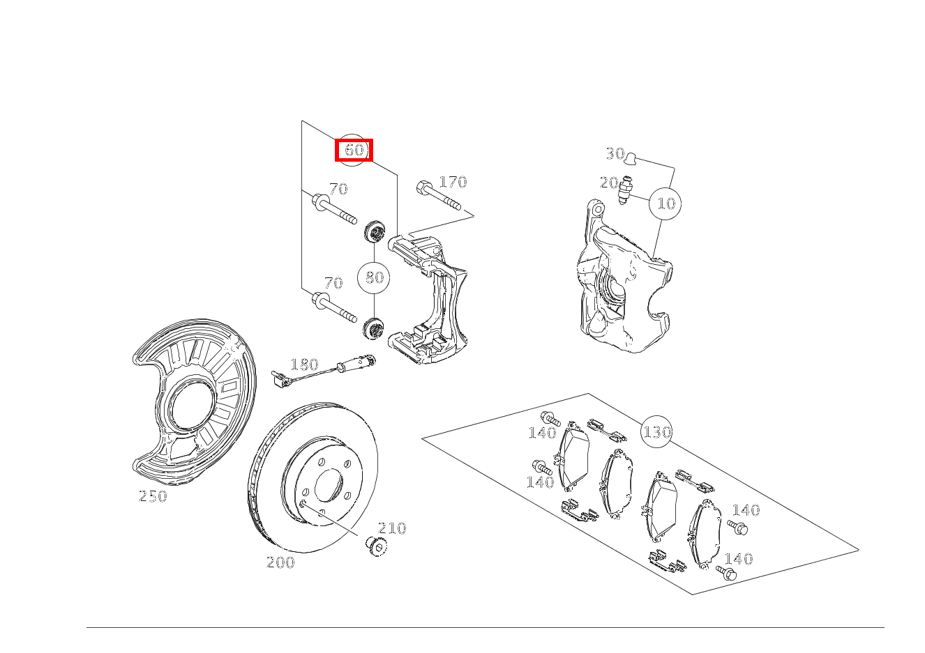 Bremsträger Mit Führungshülse CLA-Klasse CLA 180 CDI / d BCA 117 Bremsträger Mit Führungshülse CLA-Klasse CLA 180 CDI / d BCA 117