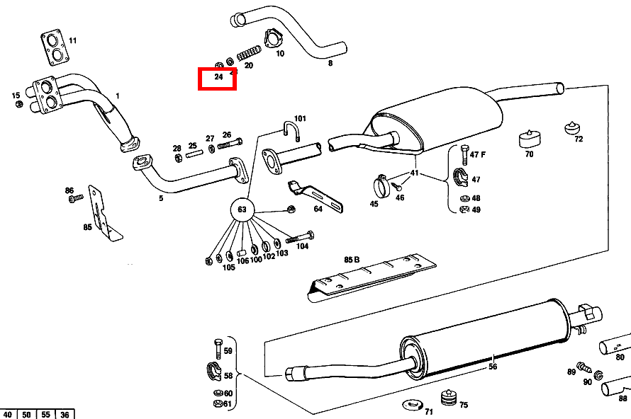 Mutter AUSPUFFROHR VORN AN AUSPUFFKRUEMMER; M8 200 D 115 Mutter AUSPUFFROHR VORN AN AUSPUFFKRUEMMER; M8 200 D 115