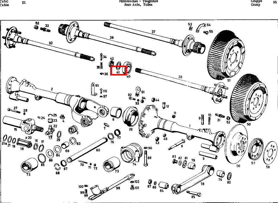 Sicherung FÜR HINTERACHSWELLEN 300 SL 198 Sicherung FÜR HINTERACHSWELLEN 300 SL 198