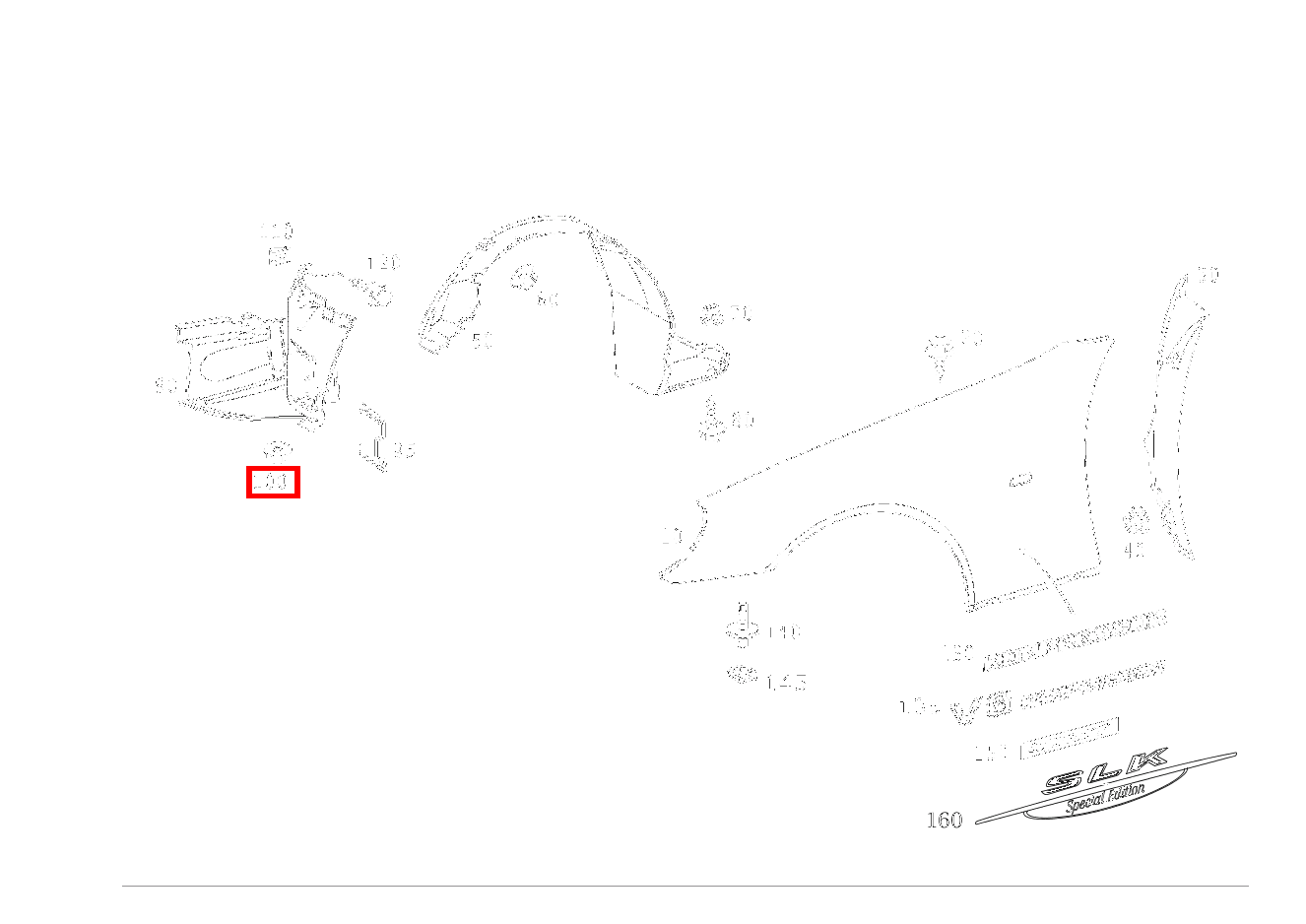 KUNSTSTOFFMUTTER ABDECKUNG AN RADEINBAU RECHTS SLK 320 AMG KOMP 170 KUNSTSTOFFMUTTER ABDECKUNG AN RADEINBAU RECHTS SLK 320 AMG KOMP 170
