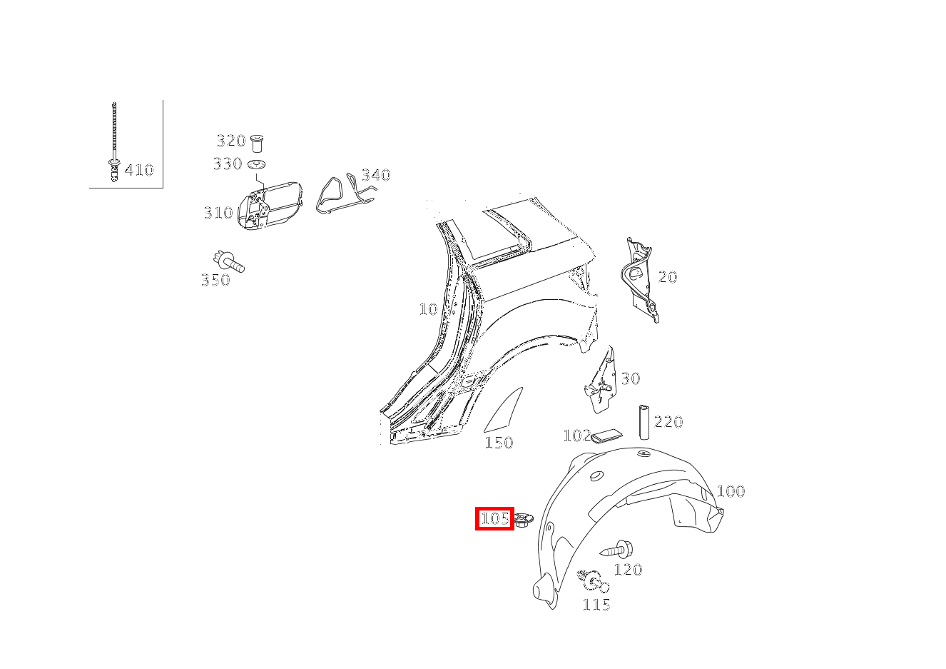 KUNSTSTOFFMUTTER AN UNTERBODENVERKLEIDUNG B 180 246 KUNSTSTOFFMUTTER AN UNTERBODENVERKLEIDUNG B 180 246