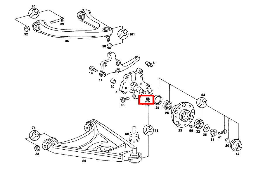 Sechskantmutter GELENK AN ACHSSCHENKEL; M12X1.5 420 SL Roadster m. Automatic 107 Sechskantmutter GELENK AN ACHSSCHENKEL; M12X1.5 420 SL Roadster m. Automatic 107