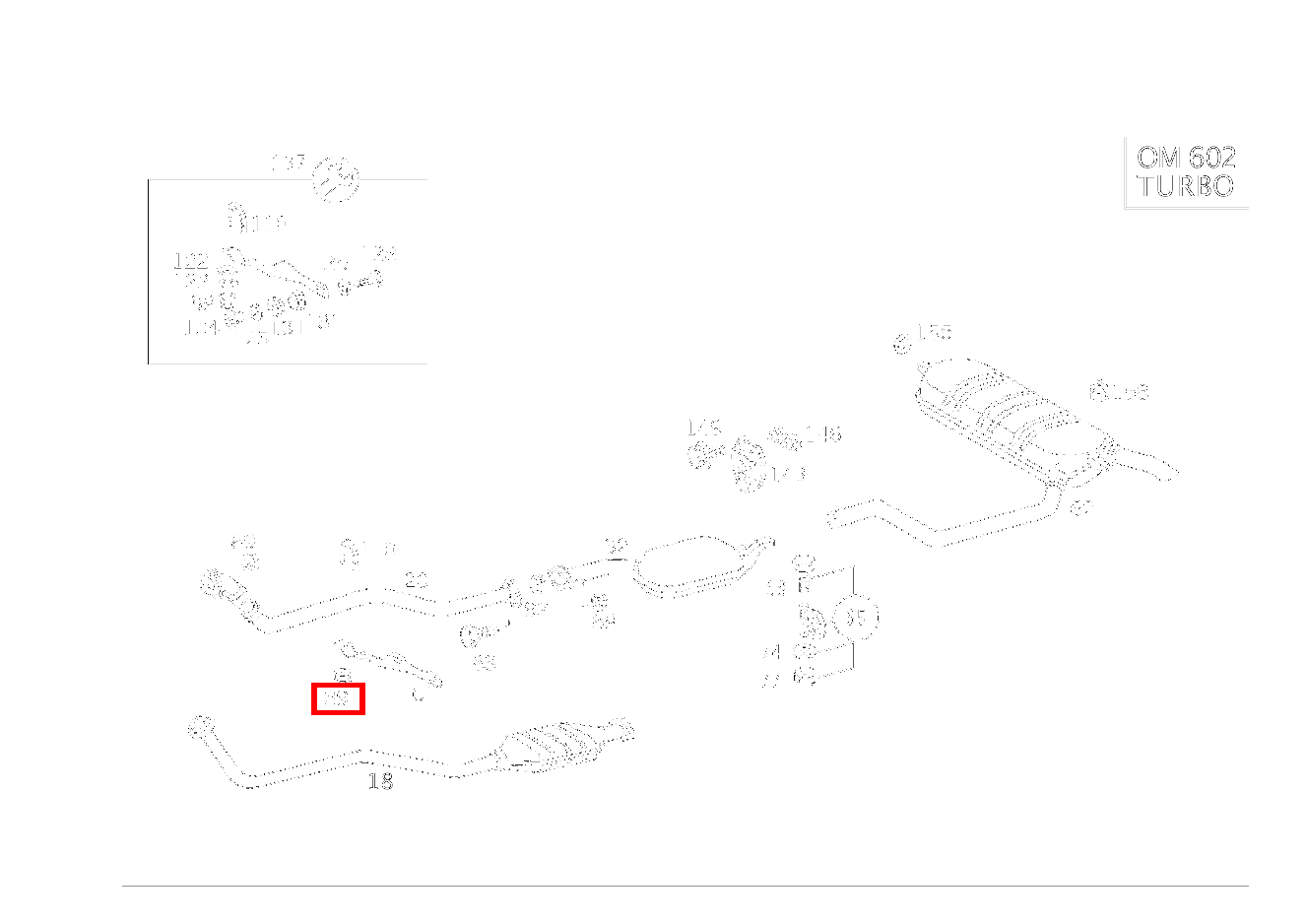 Mutter AUSPUFFROHR VORN AN HALTER; M8 300TDT/E300DTDT 4M 124 Mutter AUSPUFFROHR VORN AN HALTER; M8 300TDT/E300DTDT 4M 124