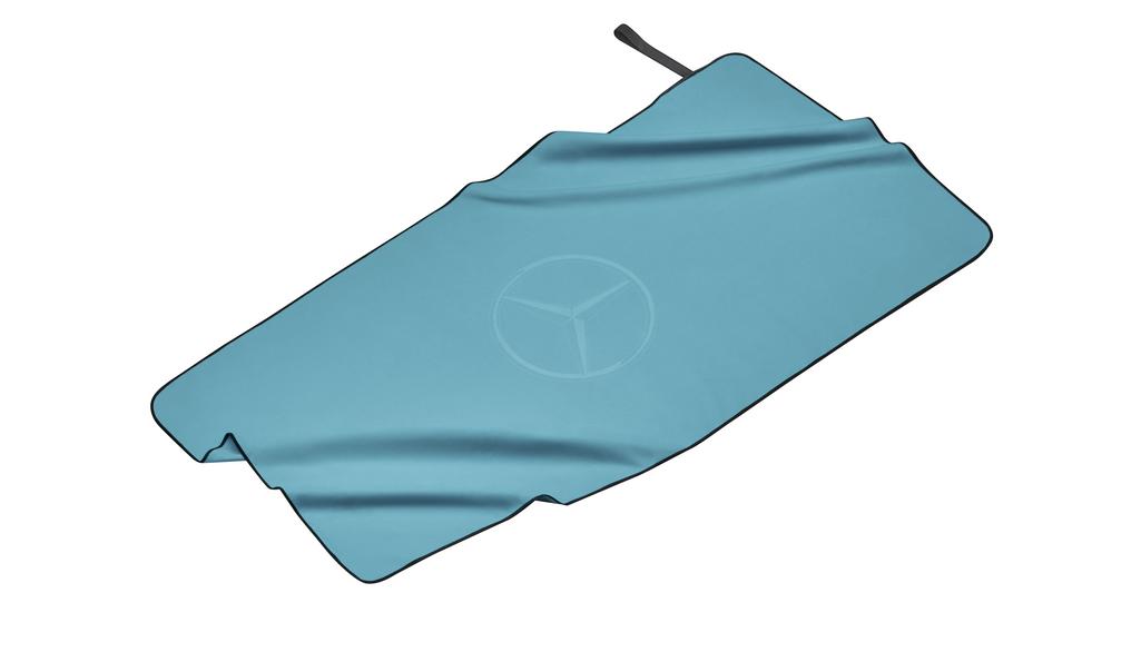 Funktionshandtuch türkis, Polyester (recycelt)