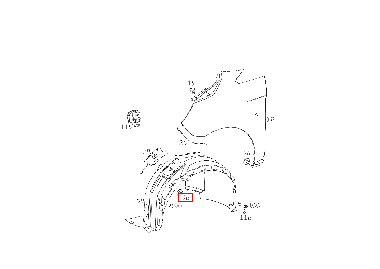 KUNSTSTOFFMUTTER Radlauf vorn rechts Vito 116 CDI Kasten Lang 245 KUNSTSTOFFMUTTER Radlauf vorn rechts Vito 116 CDI Kasten Lang 245