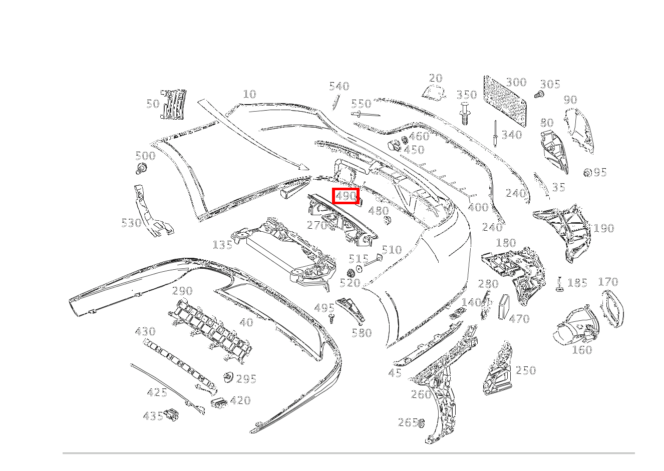 STECKMUTTER STOSSFAENGER AN HECKMITTELSTUECK E 300 Cabriolet 238 STECKMUTTER STOSSFAENGER AN HECKMITTELSTUECK E 300 Cabriolet 238