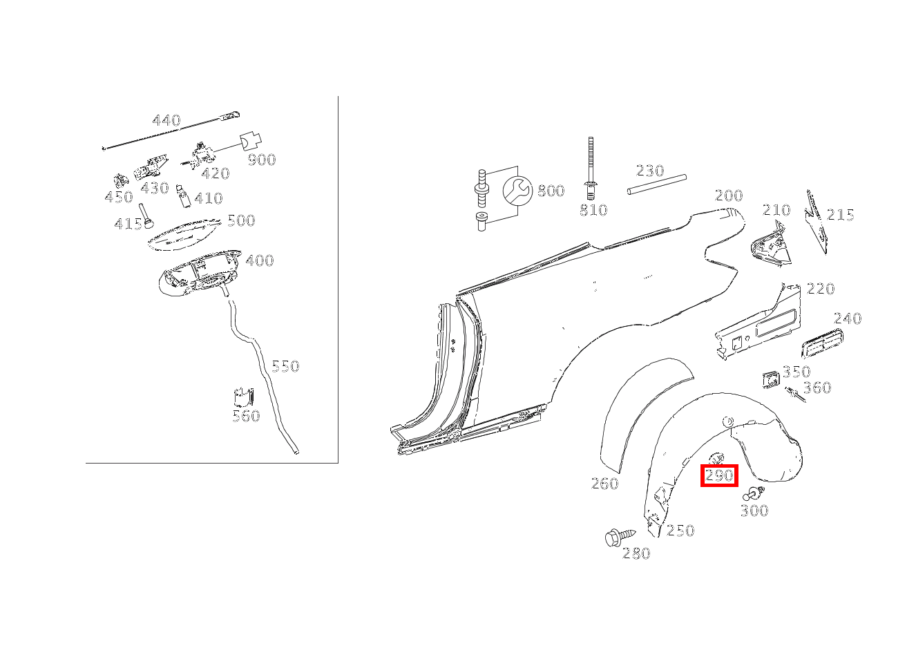 KUNSTSTOFFMUTTER BEFESTIGUNG ABDECKUNG E 500/550 CABR. 207 KUNSTSTOFFMUTTER BEFESTIGUNG ABDECKUNG E 500/550 CABR. 207